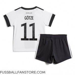 Deutschland Mario Gotze #11 Replik Heimtrikot Kinder WM 2022 Kurzarm (+ Kurze Hosen)